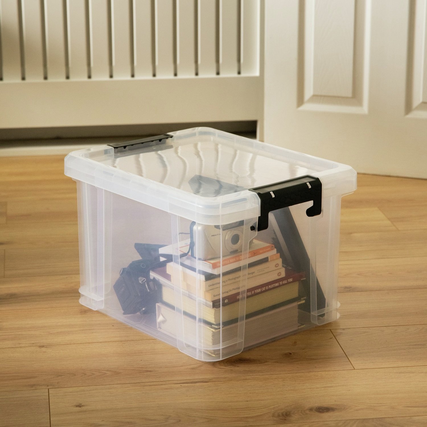 Strata Stackmaster 35L Plastic Storage Box -  Clear