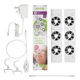 SpeedComfort Cast Iron Radiator Fan Duo Set - White