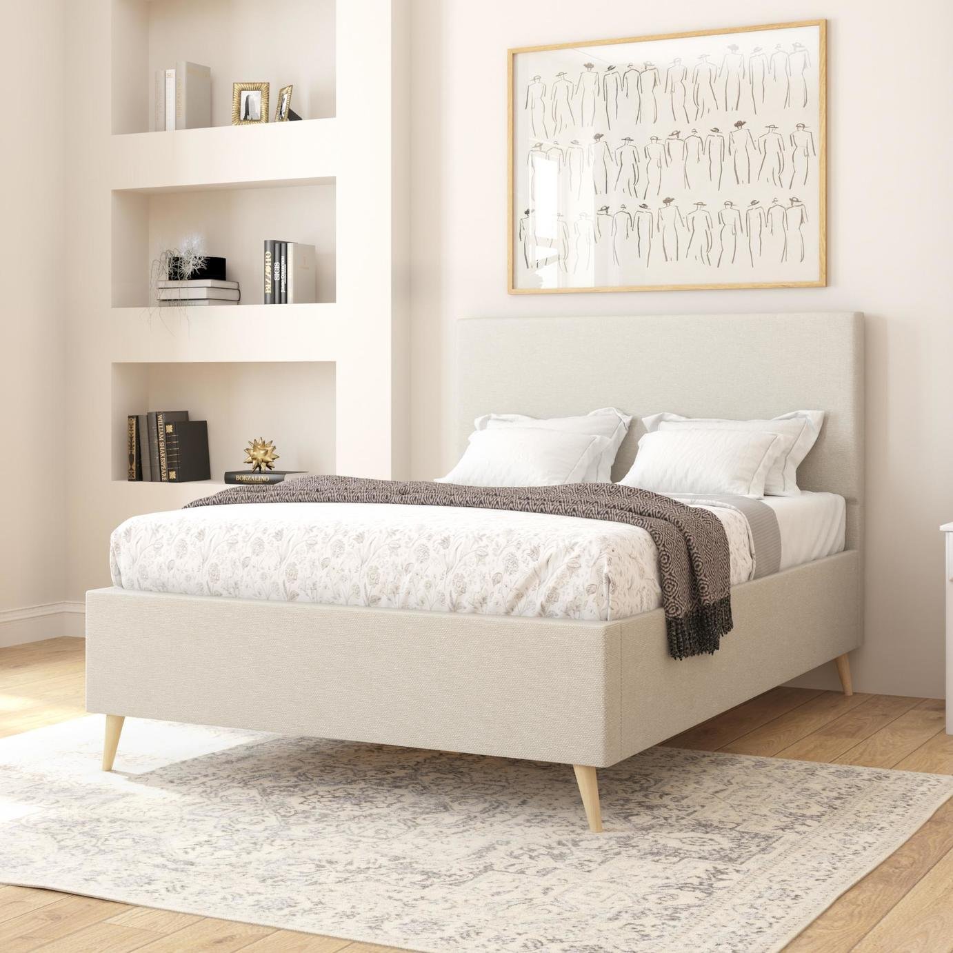 Aspire Garland Double Bed Frame - Ivory