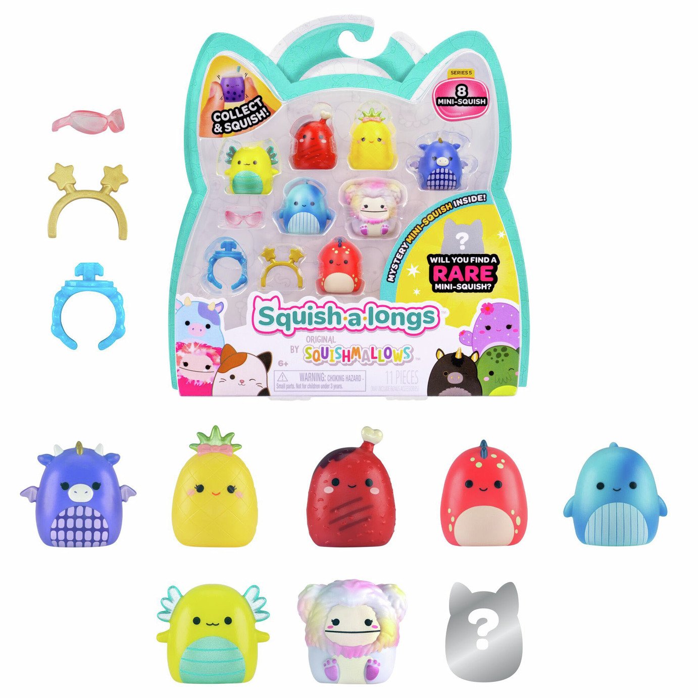 Squish-a-longs Style 3 Wave 5 Collectibles - Pack of 8