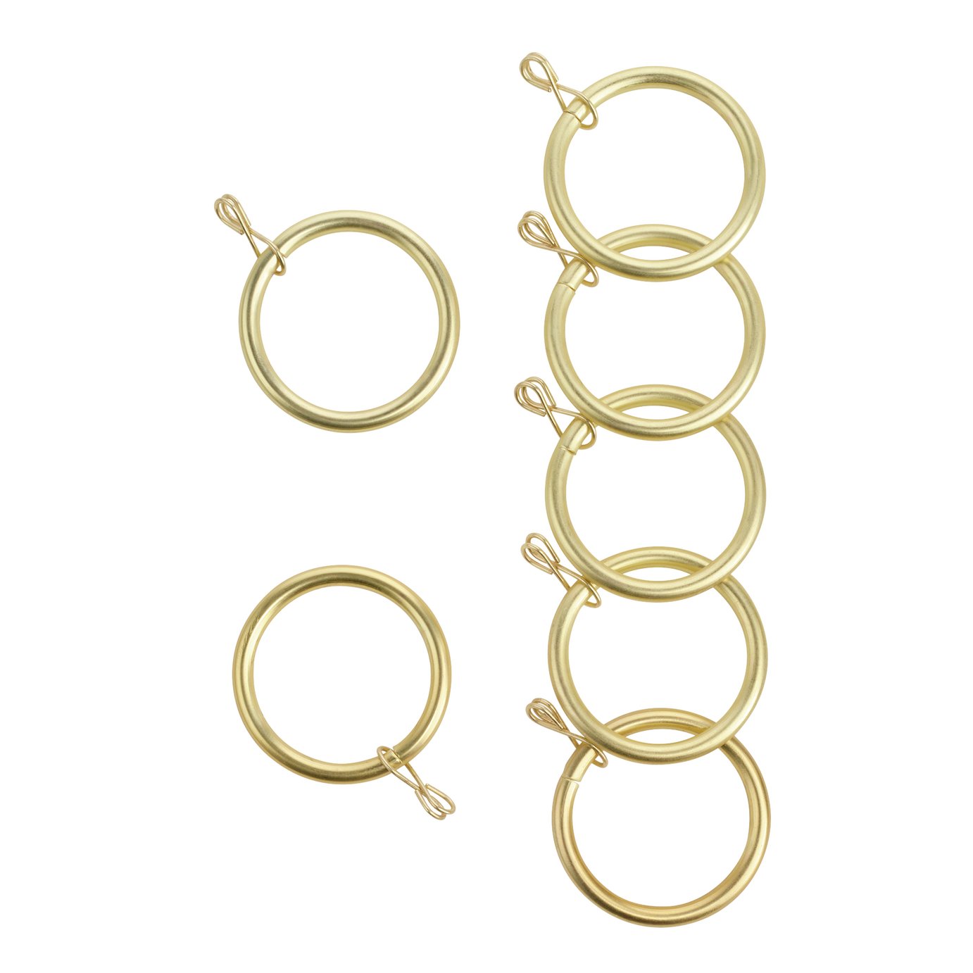 Argos Home 20 Metal Curtain Rings - Polished Gold