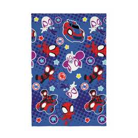 Disney Spidey & Friends Fleece Throw - Blue - 150x100cm