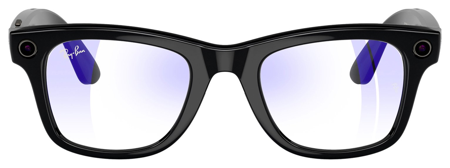 Ray-Ban Meta Wayfarer Glasses - Shiny Black, Clear