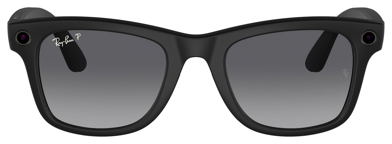 Ray-Ban Meta Wayfarer L Matte Black, Polar Gradient Graphite