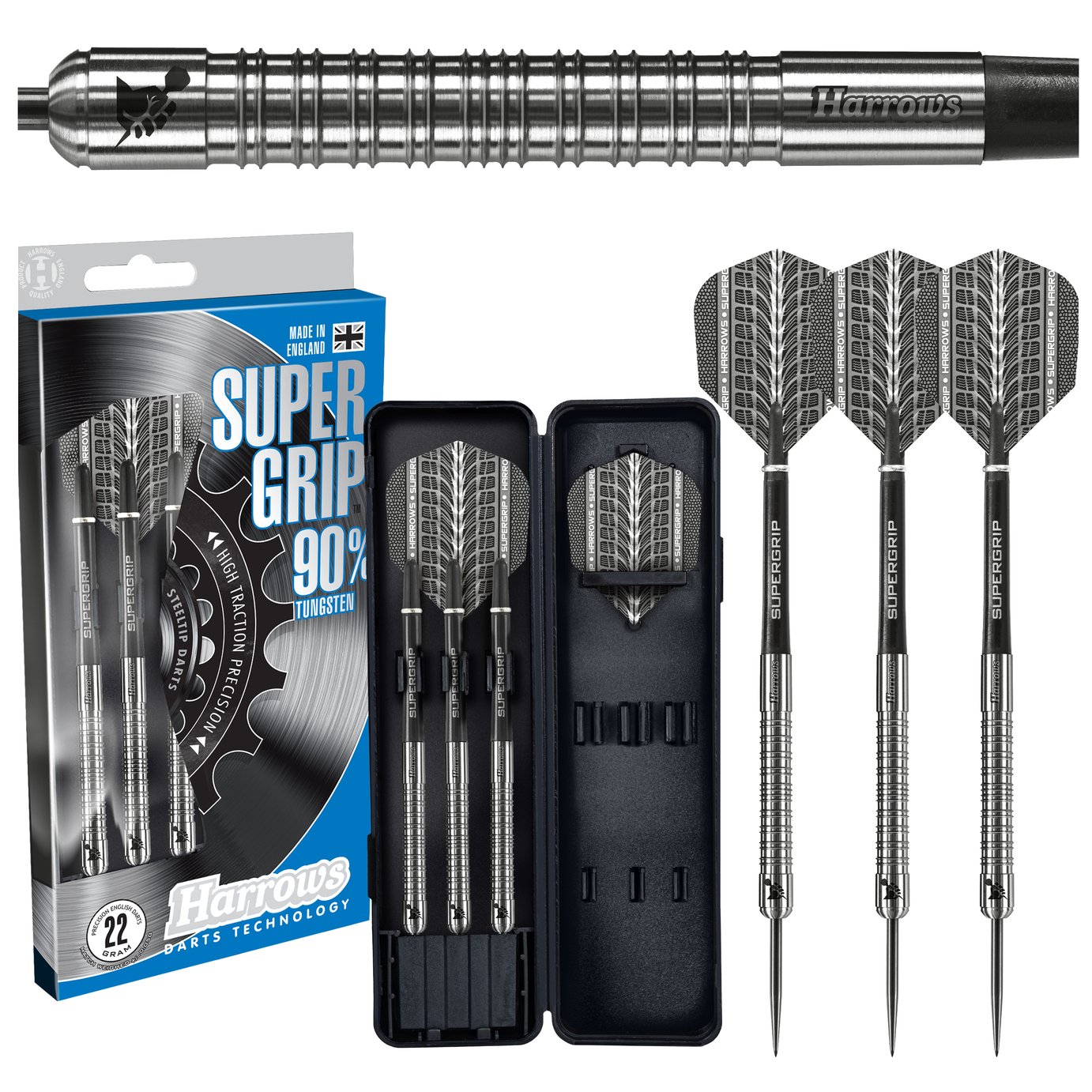 Harrow 90% Tungsten Supergrip Darts