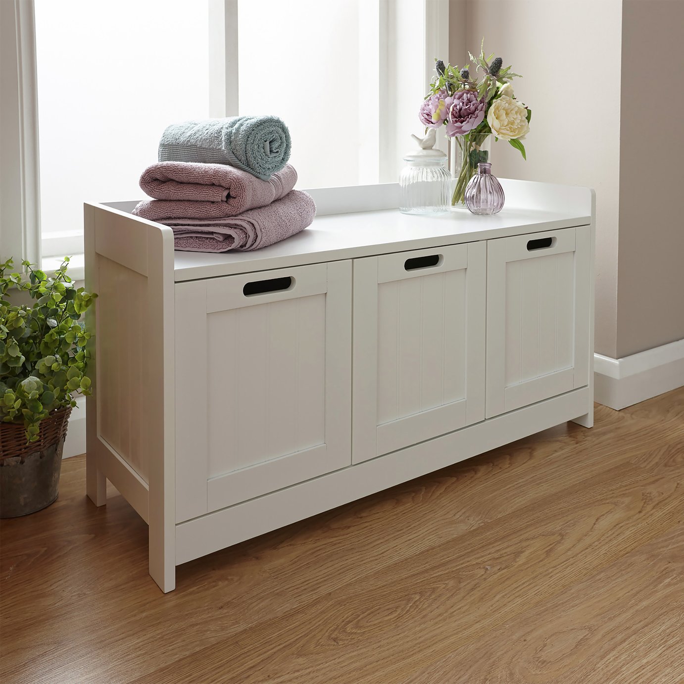 GFW Colonial 3 Door Storage Unit - White