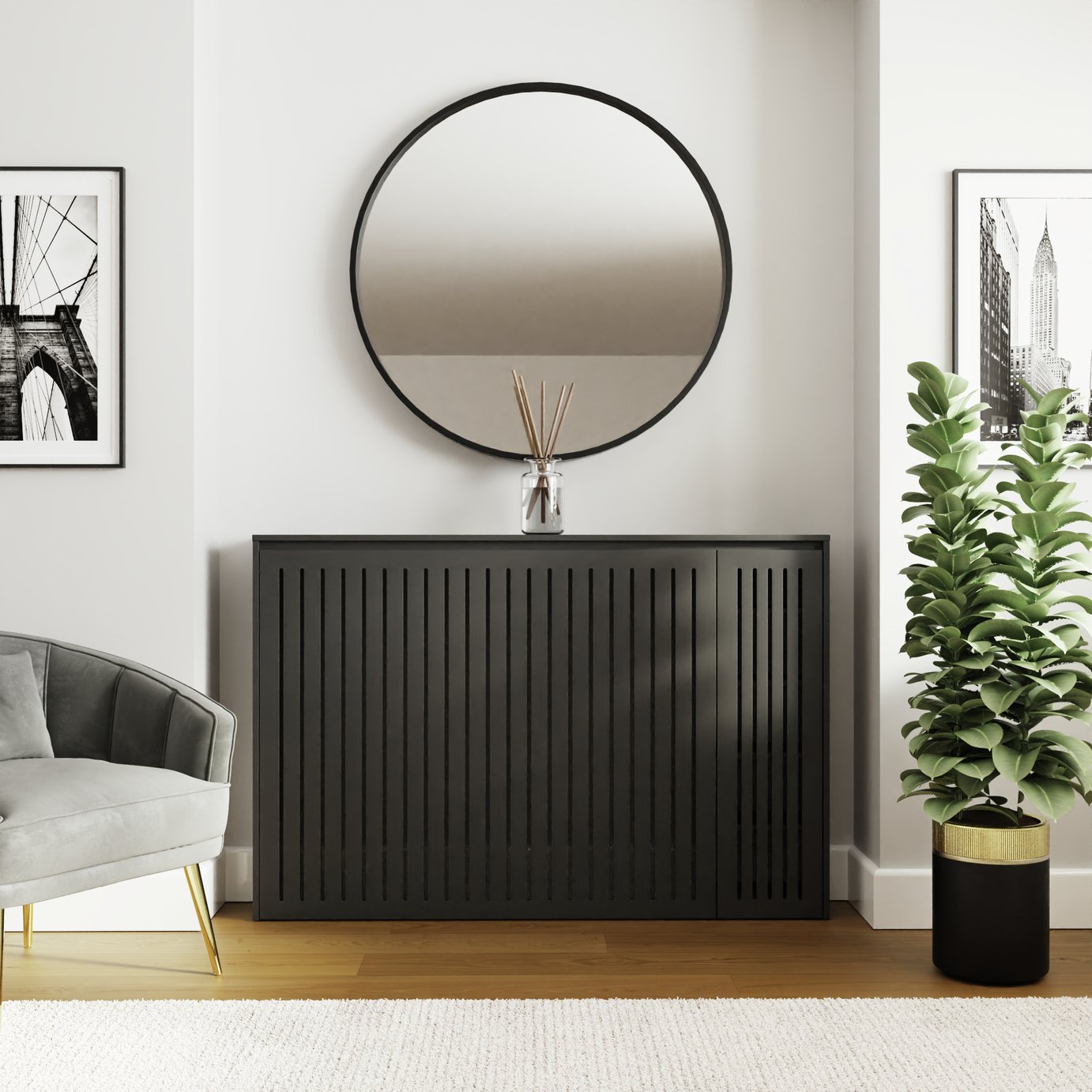 GFW Cooper Storage Medium Radiator Cover - Black