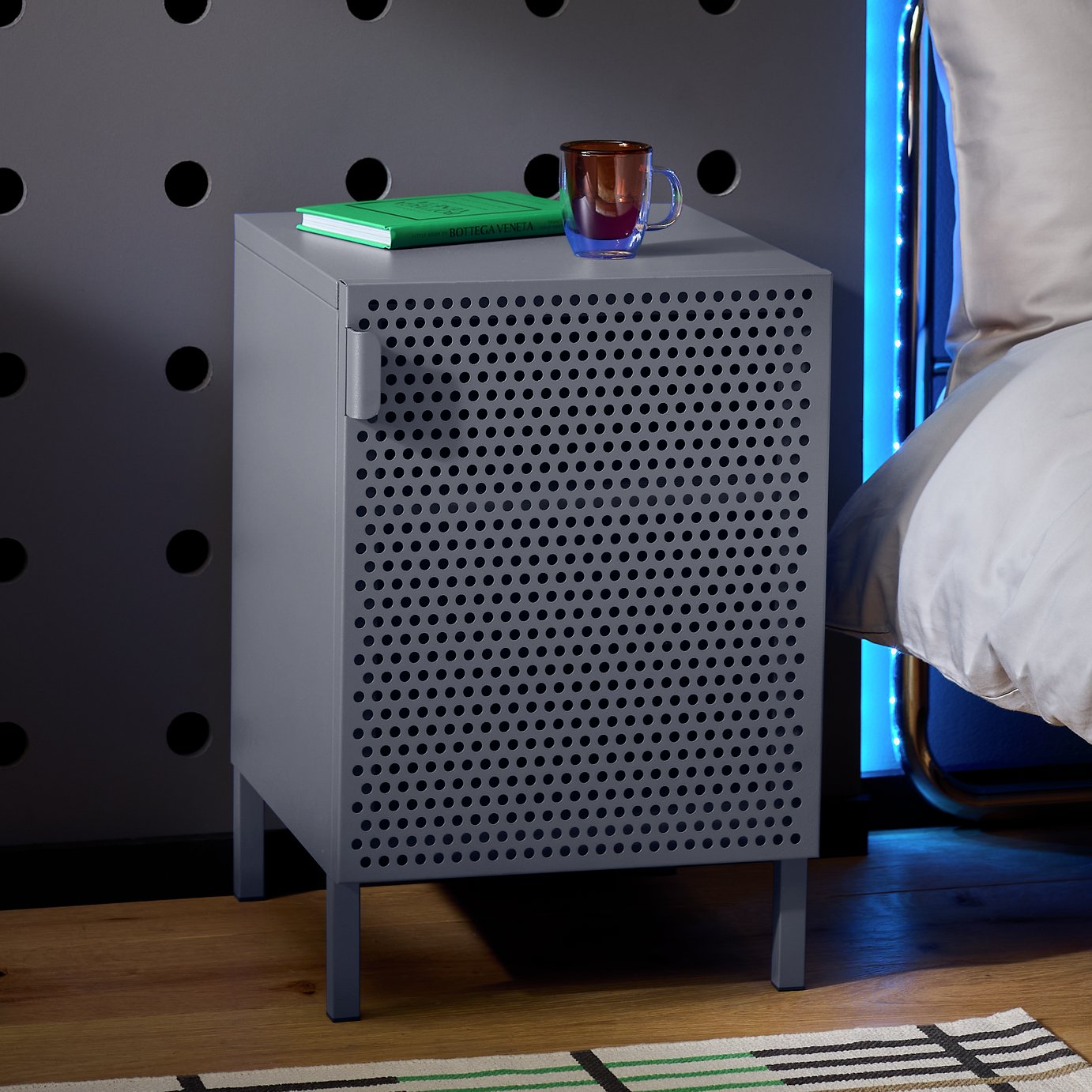 Habitat Landan 1 Door Bedside Table - Anthracite