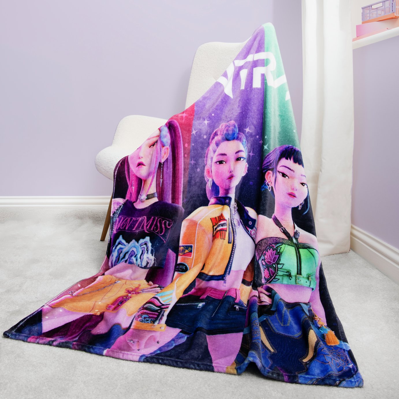 K-Pop Demon Hunters Throw - Purple - 150x100cm