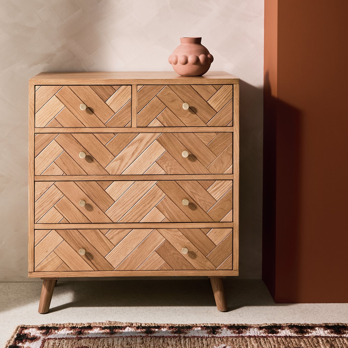 Habitat Afram 5 Drawer Chest - Oak