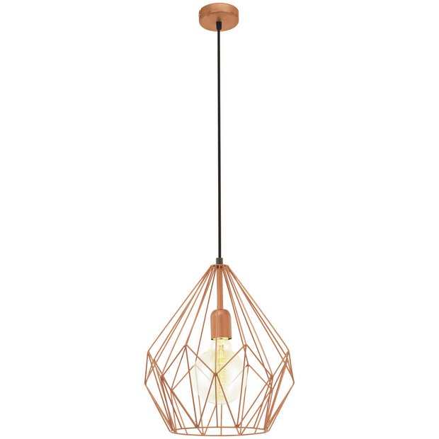 Buy Eglo Carlton Pendant Light Copper Ceiling Lights Argos