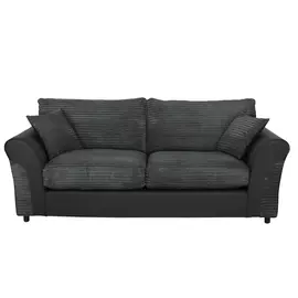 Argos Home Harry Faux Leather 3 Seater Sofa - Charcoal