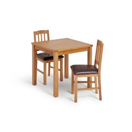 Argos Home Ashwell Oak Veneer Dining Table & 2 Chairs