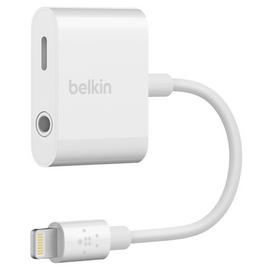 Belkin 3.5mm Audio and Charge Adapter For iPhone - White