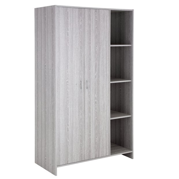 Buy Argos Home Seville 2 Dr Open Shelf Wardrobe -Grey Oak Effect | Wardrobes | Argos