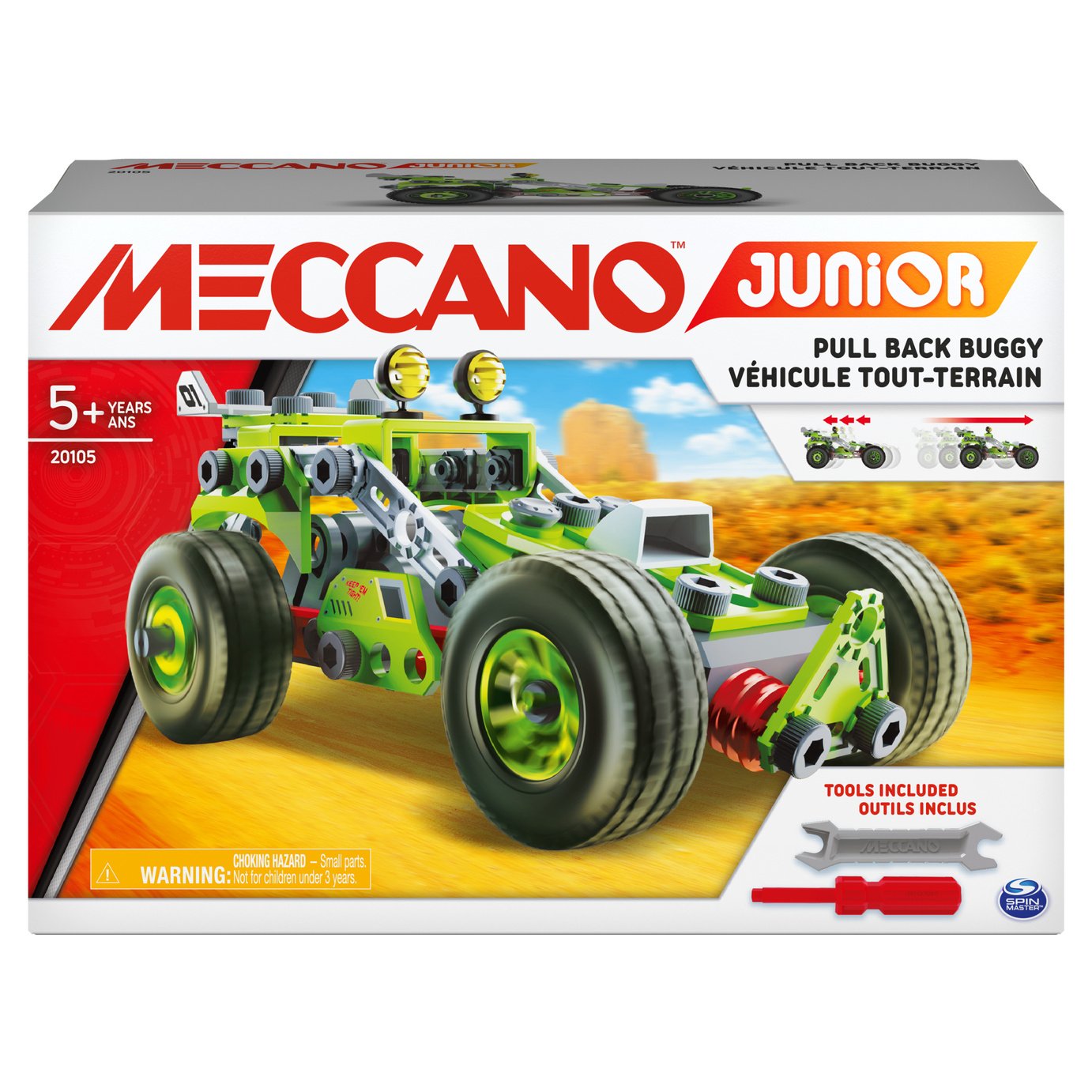 meccano junior toolbox pullback race car