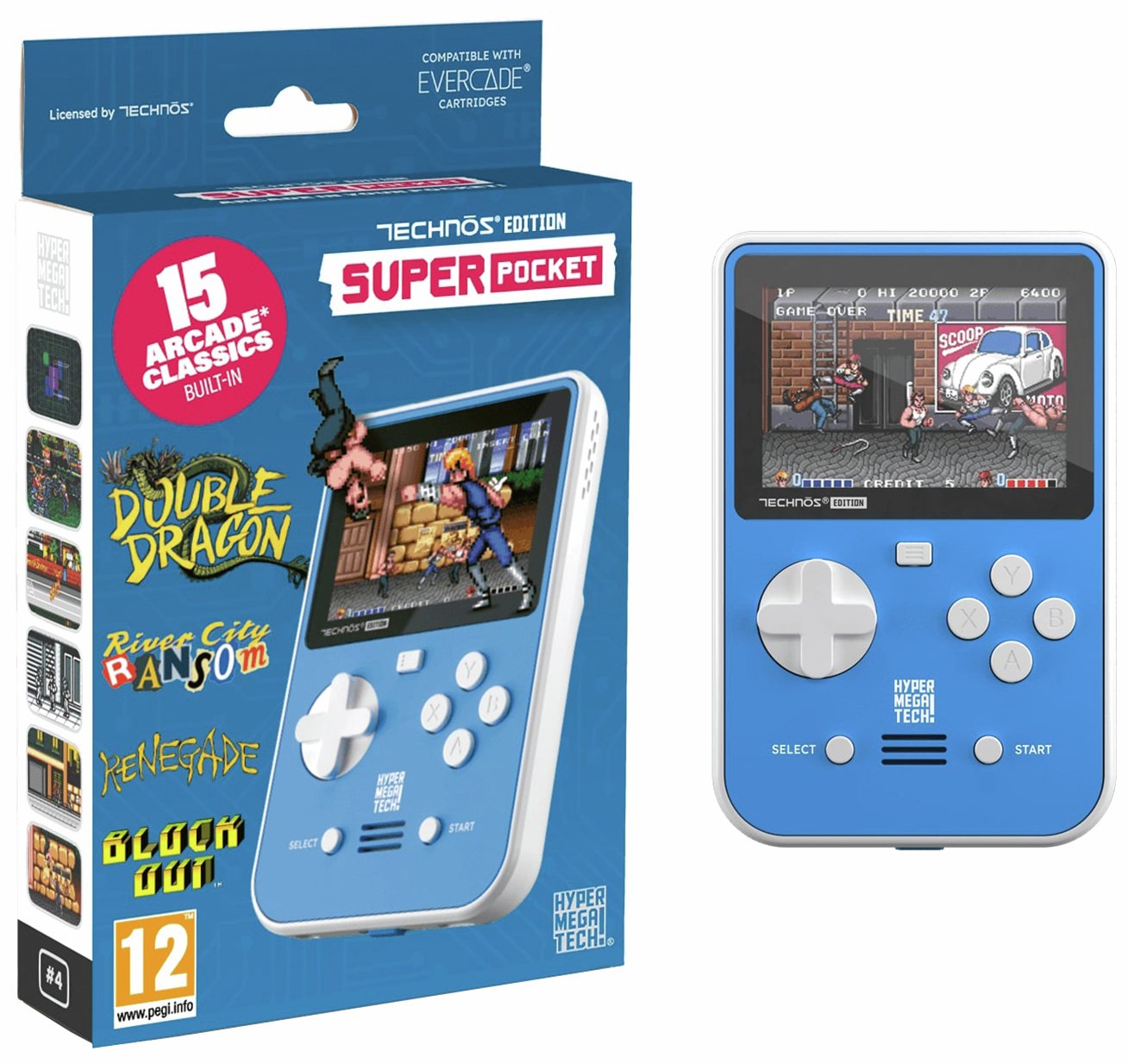 HyperMegaTech Super Pocket Technos Edition Retro Gaming