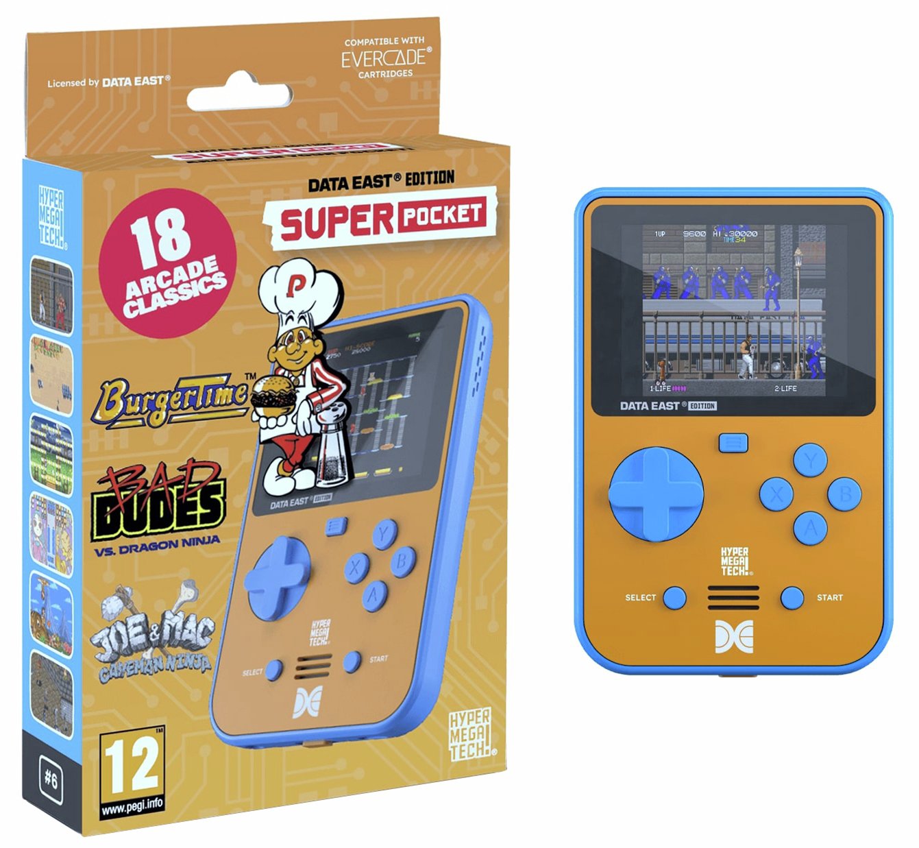 HyperMegaTech Super Pocket Data East Edition Retro Gaming