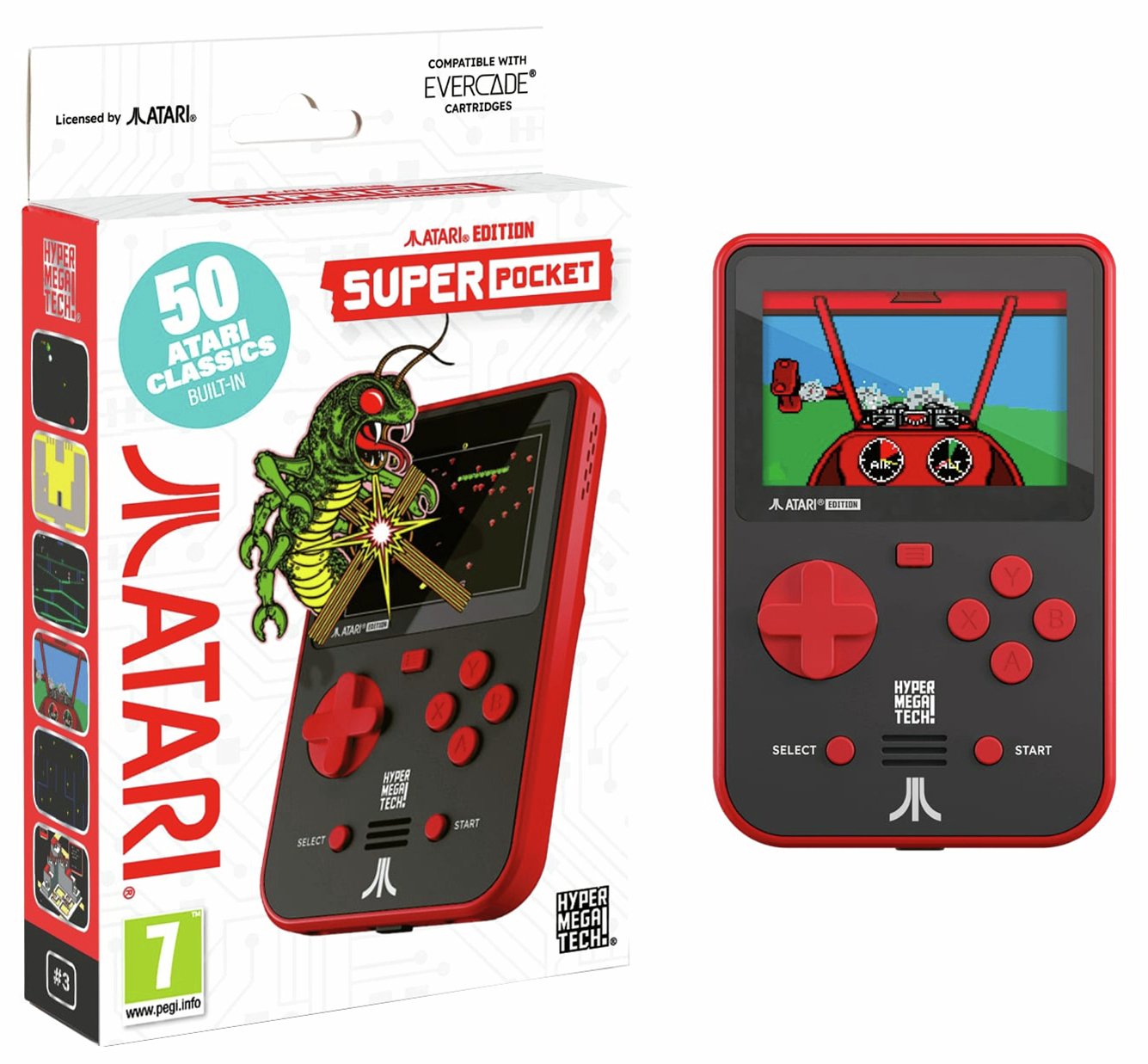 HyperMegaTech Super Pocket Atari Edition Retro Gaming