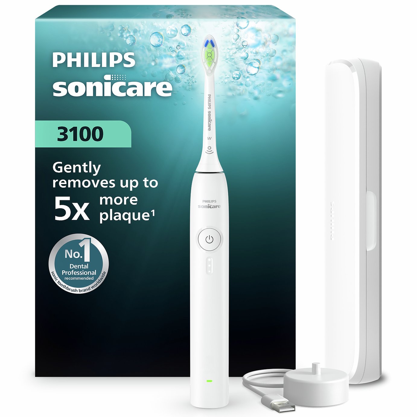 Philips Sonicare 3000 Series Electric Toothbrush - White