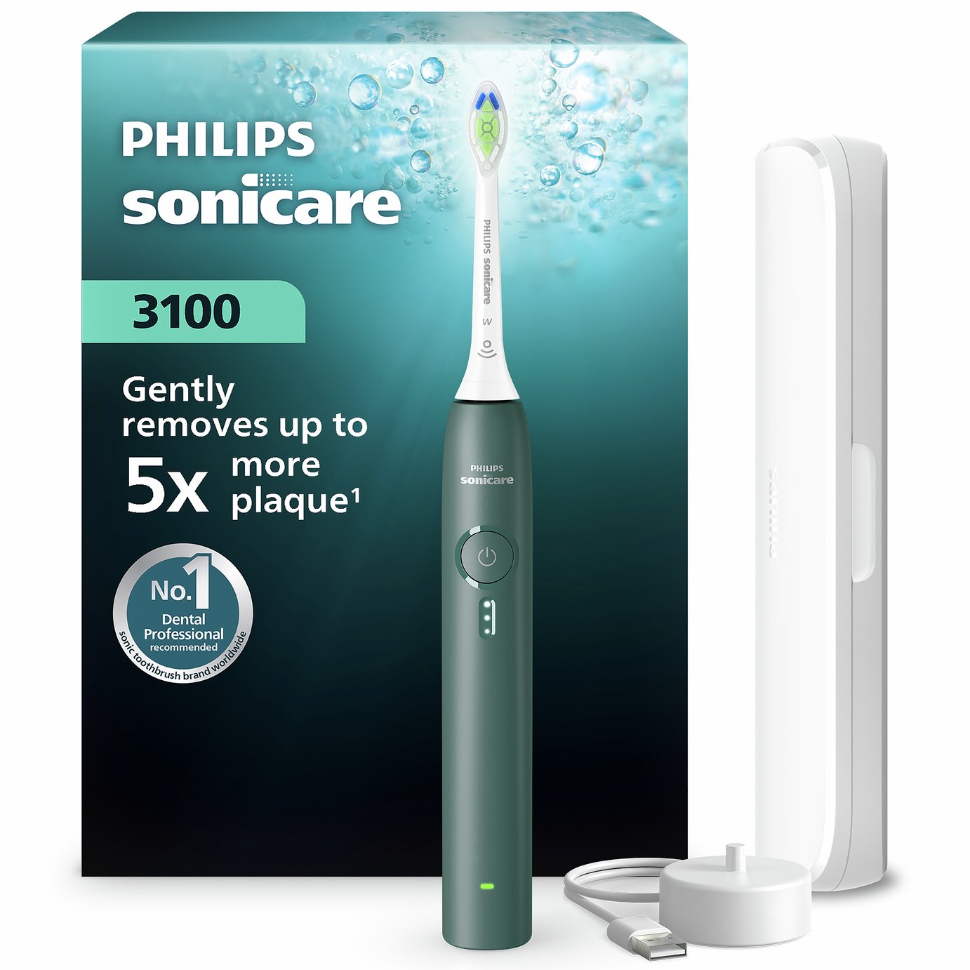 Philips Sonicare 3000 Series Electric Toothbrush - Green