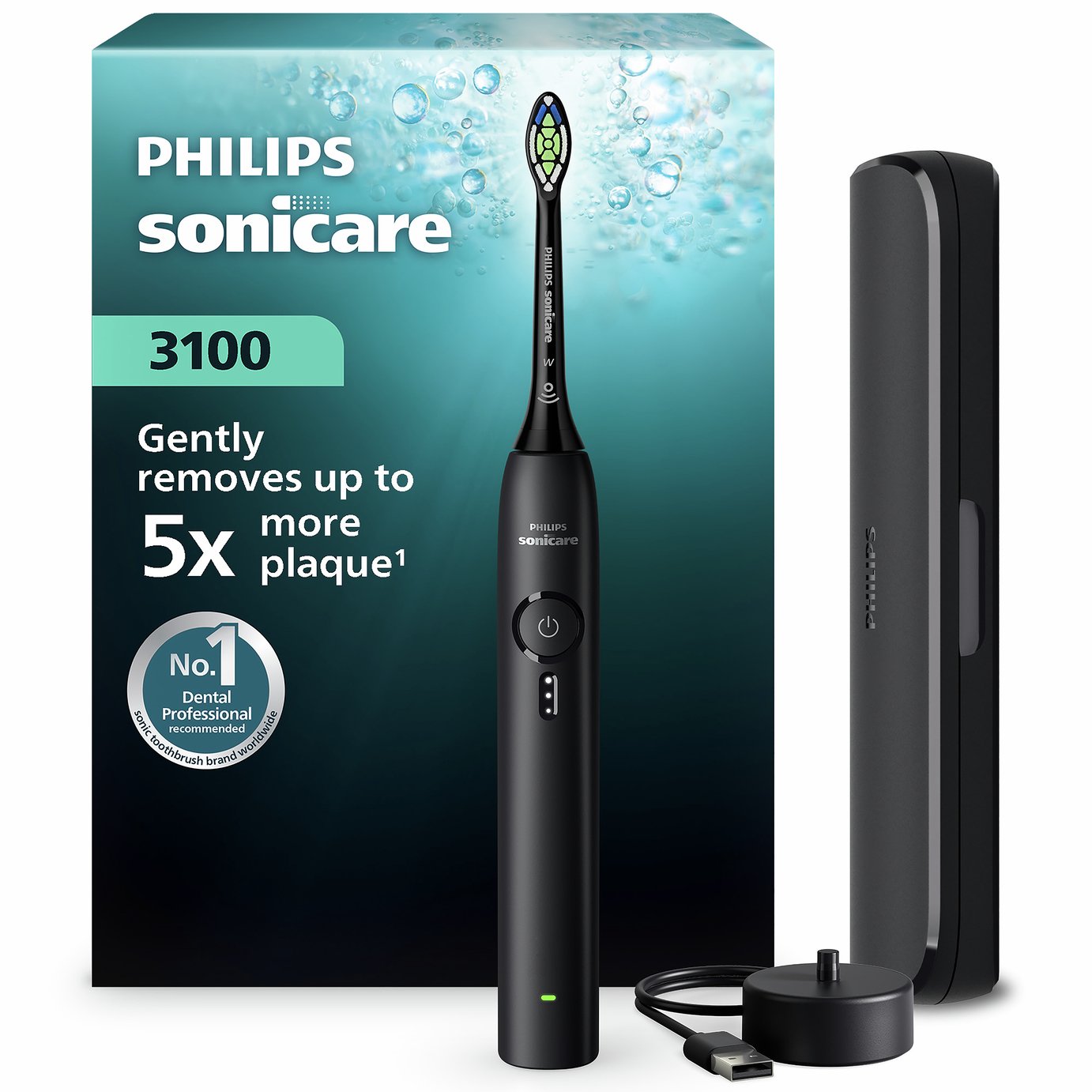 Philips Sonicare 3000 Series Electric Toothbrush - Black
