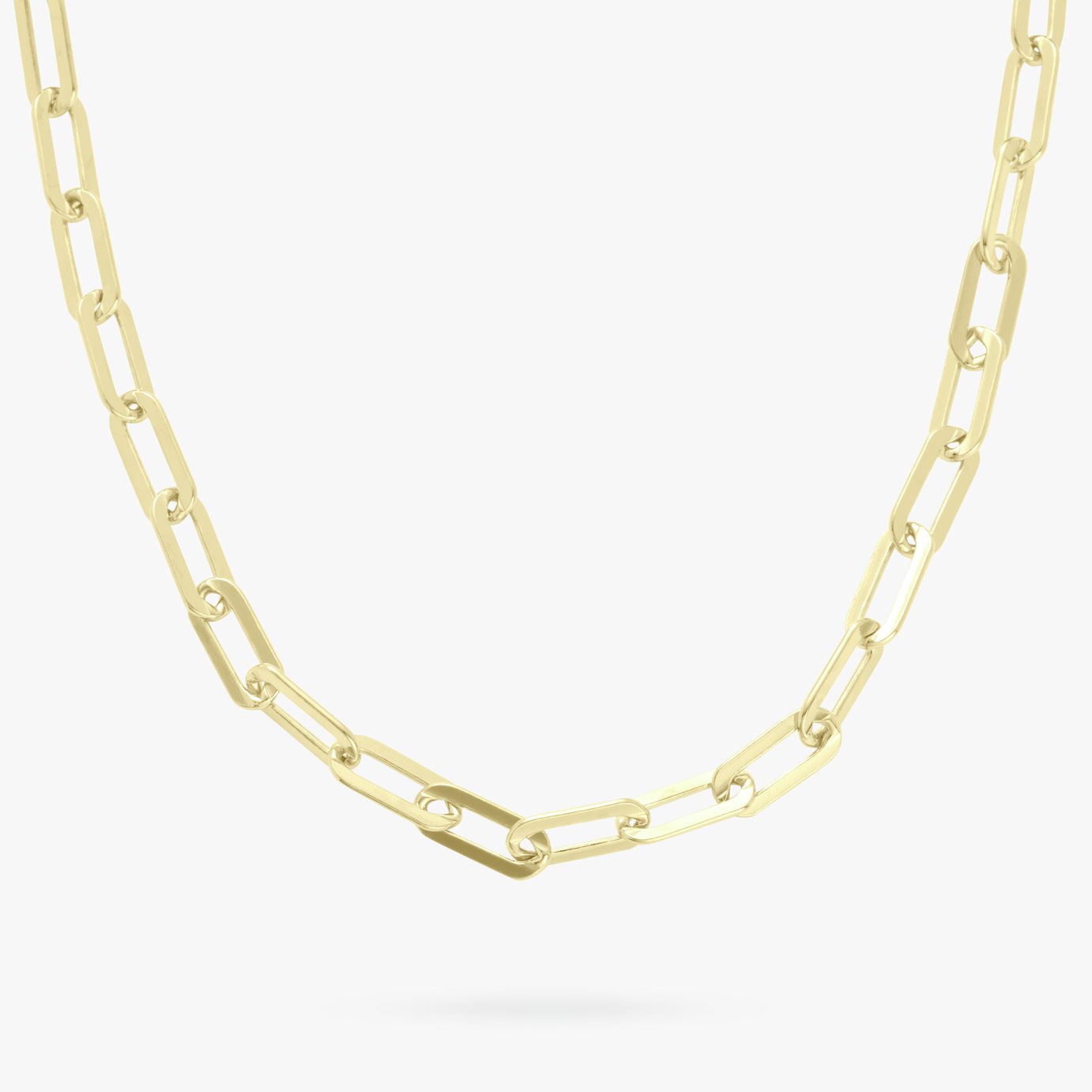 Revere 9ct Gold Plated Sterling Silver Paperclip Necklace