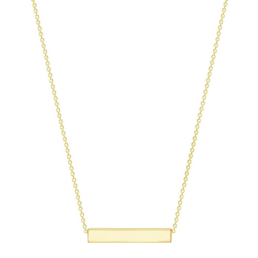 Revere 18ct Gold Plated Personalised Bar Pendant