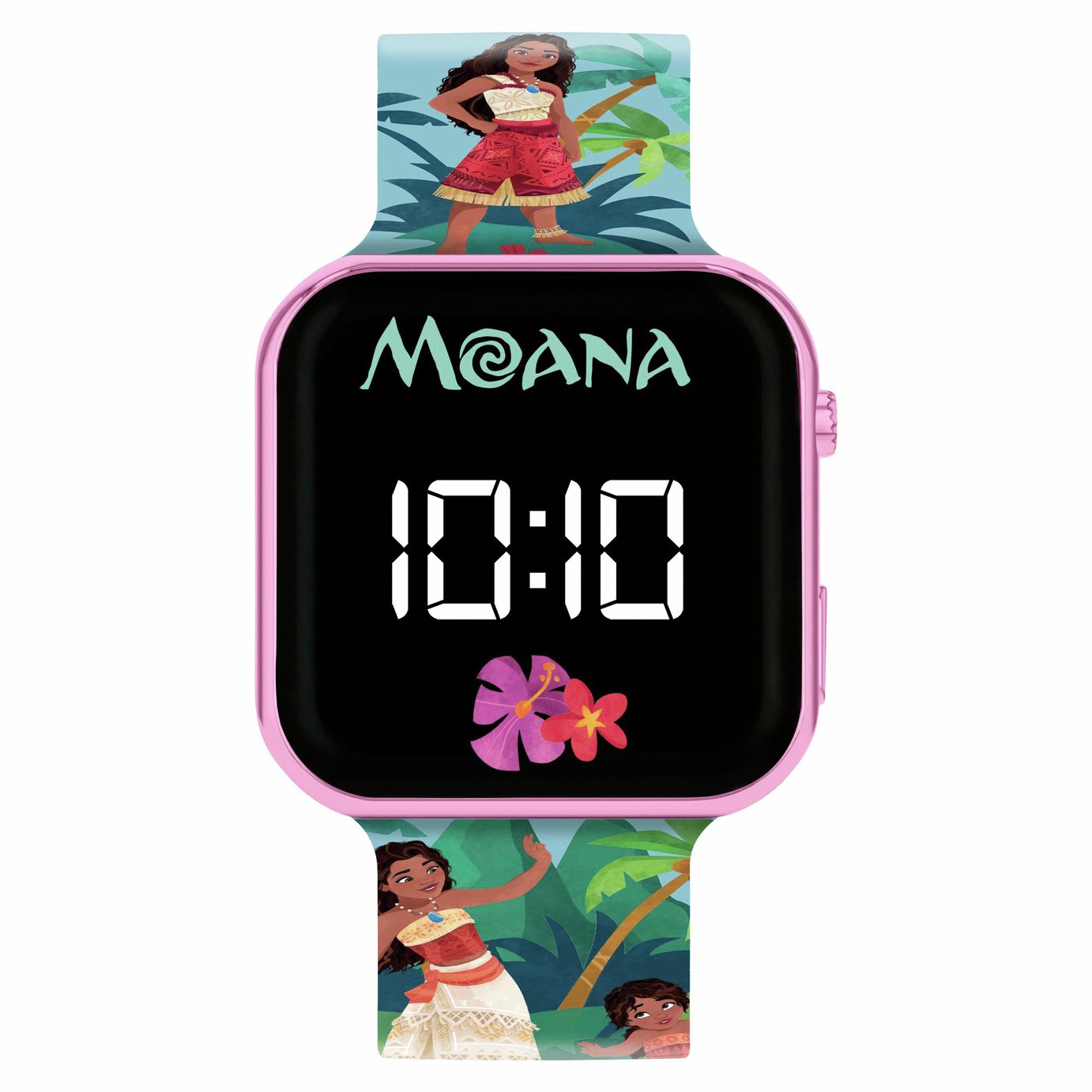 Disney Kids Moana Printed Silicone Strap Digital Watch