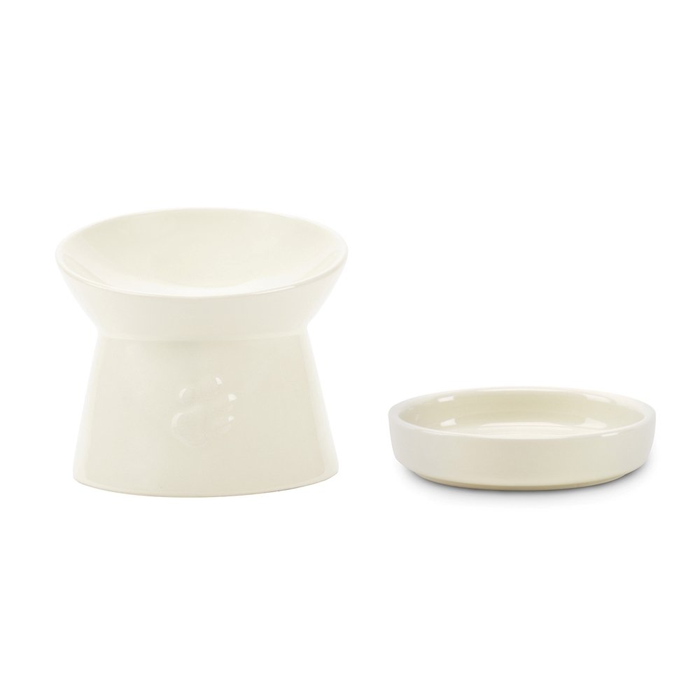 Scruffs Ceramic Cat Feeder Bowl and Saucer Set - Medium