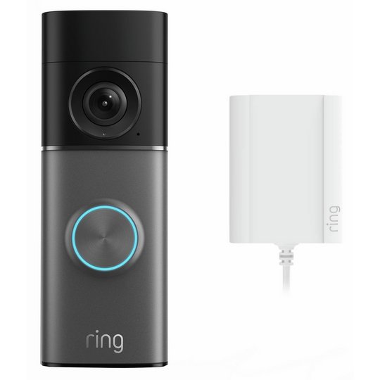 Ring Wired Video Doorbell Pro (Newest Gen) Retinal 4K with Plug-In Adaptor