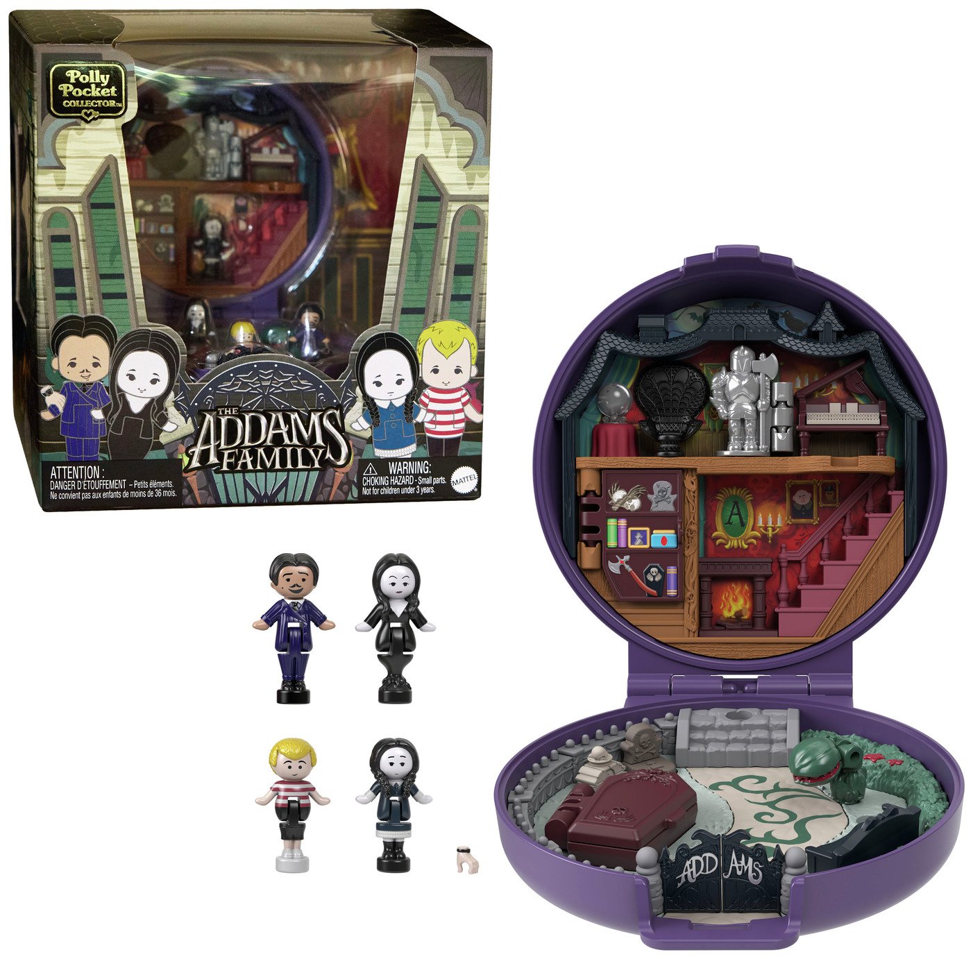 Polly Pocket Addams Family Compact Collector Dolls & Playset