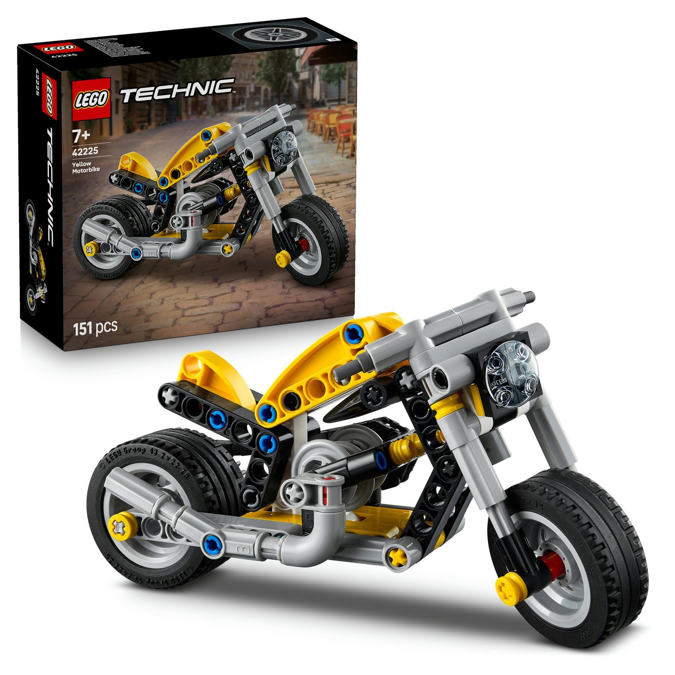 LEGO Technic Yellow Motorbike Toy Model Kit 42225