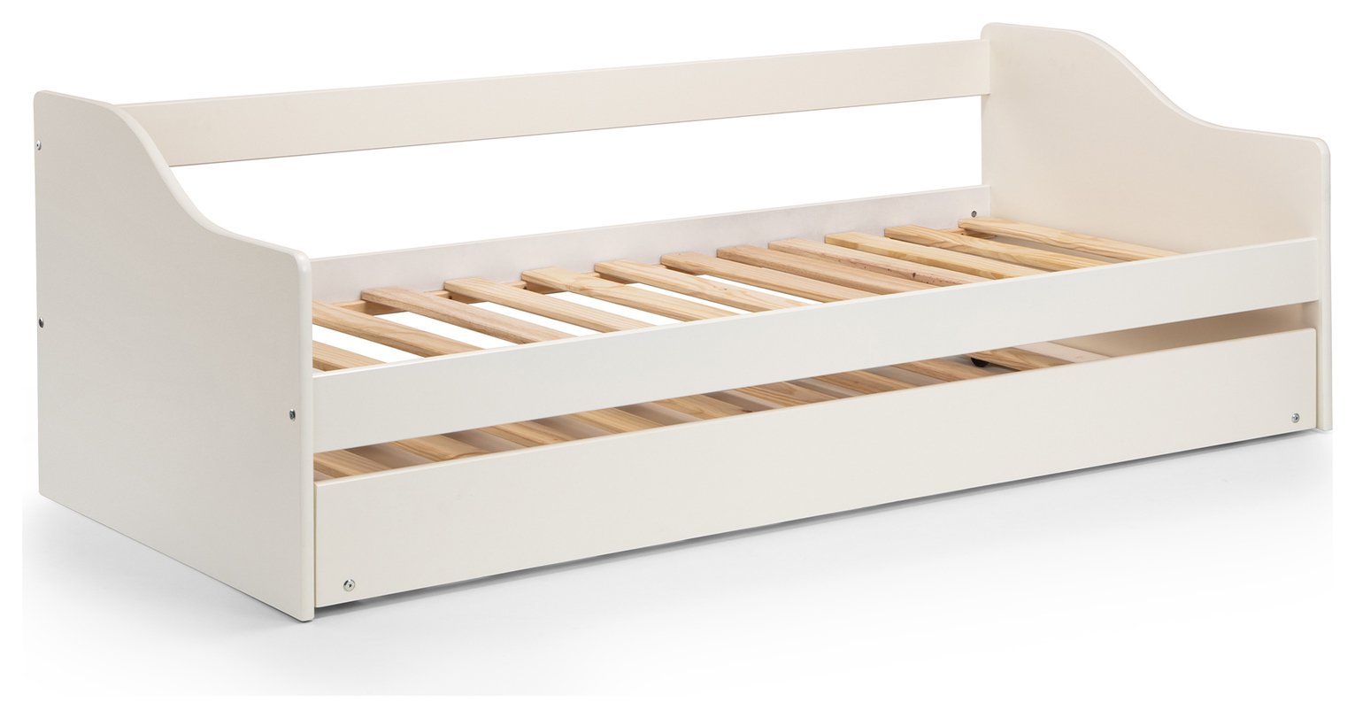 Julian Bowen Elba Trundle Day Bed & 2 Mattresses - White
