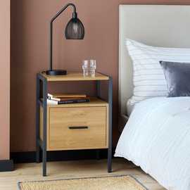 Argos Home Loft Living 1 Drawer Bedside Table - Oak