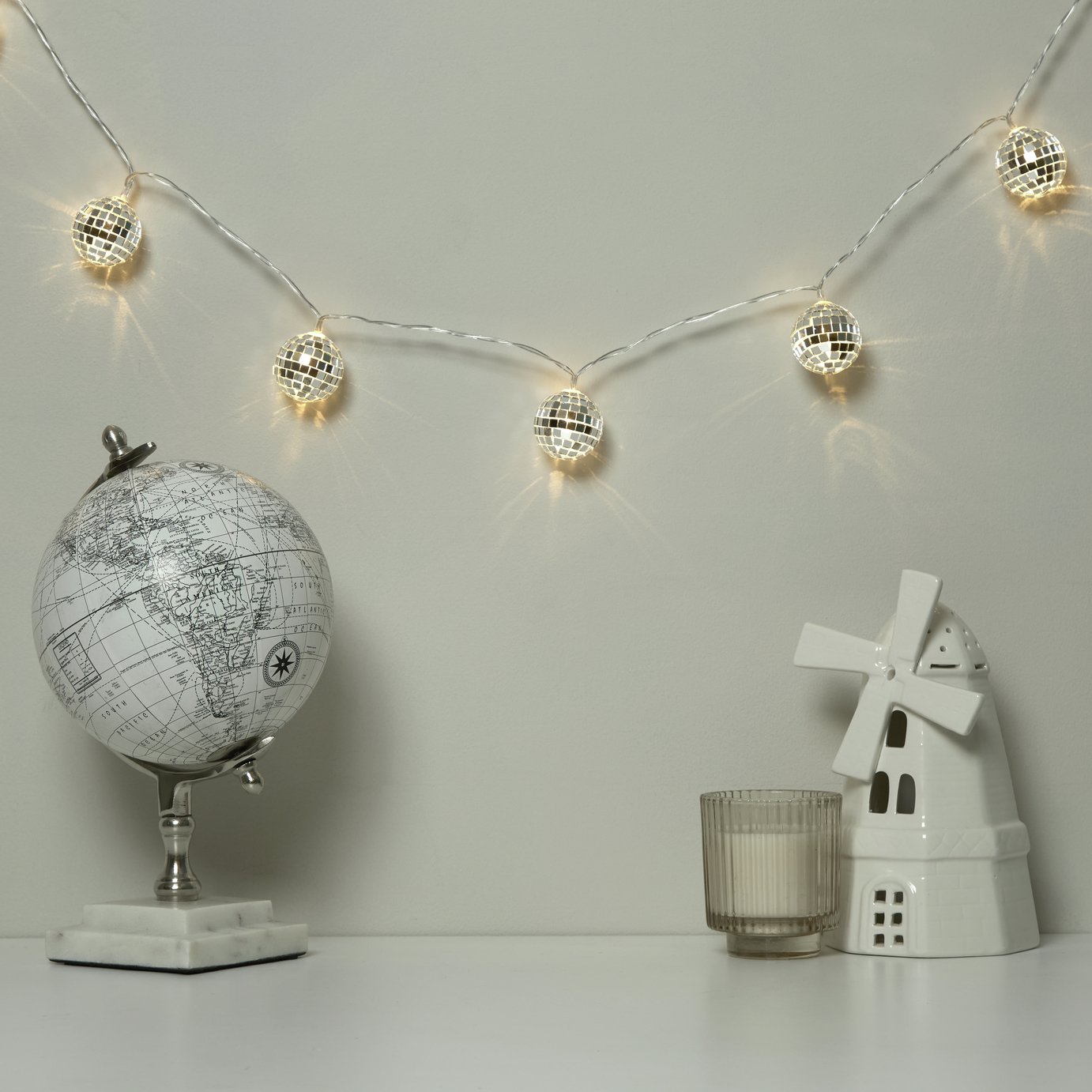 Searchlight 10 Disco Ball LED String Light