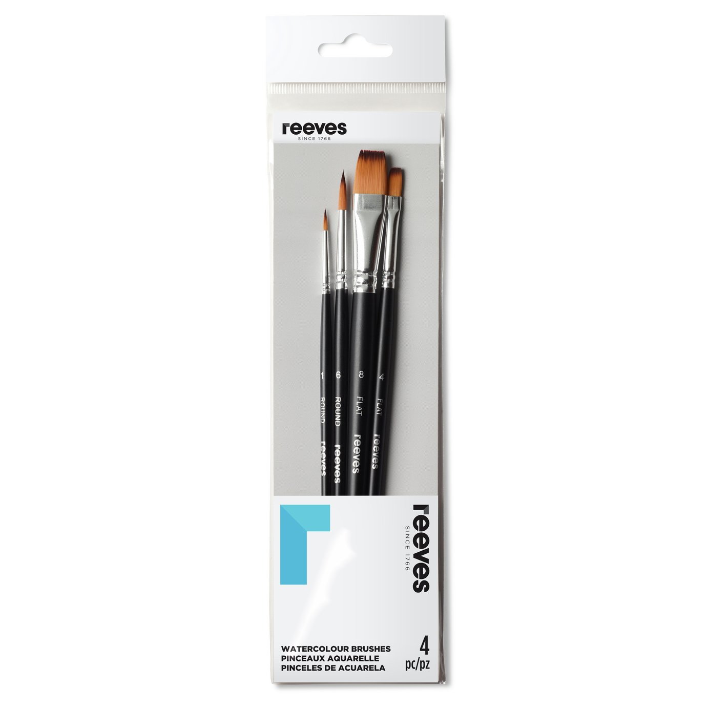 Reeves Watercolour Brush Set - Pack of 4