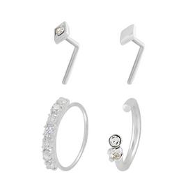 State of Mine Sterling Silver Nose Hoop and Studs - Set of 4