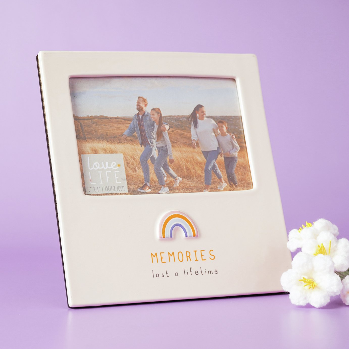 Widdop Love Life Ceramic Photo Frame 4" x 6" - Memories