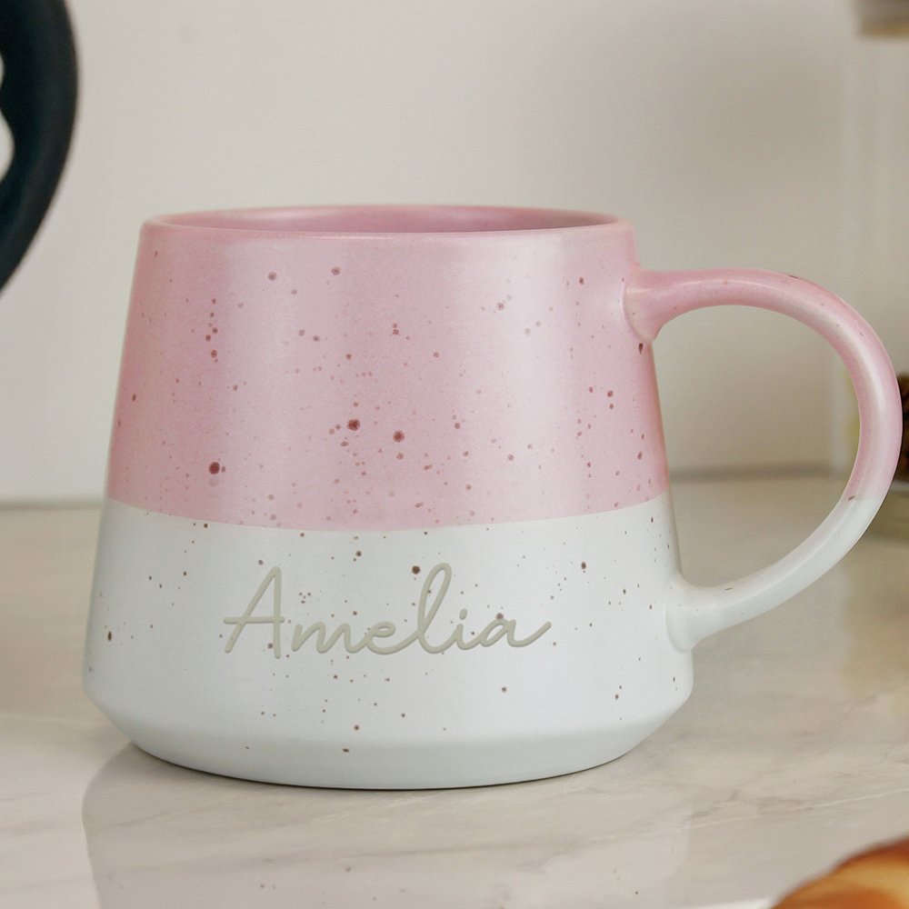 Personalised Message Name Only Ceramic Mug - Pink