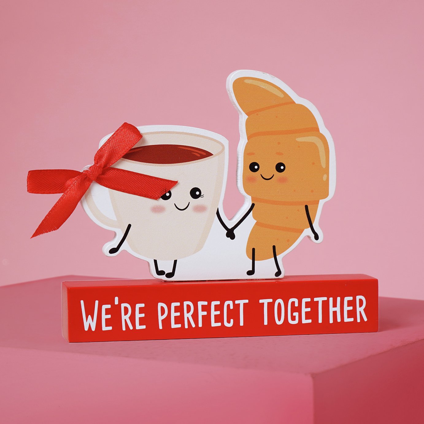 Widdop Love Is Sweet Coffee & Croissant Plaque