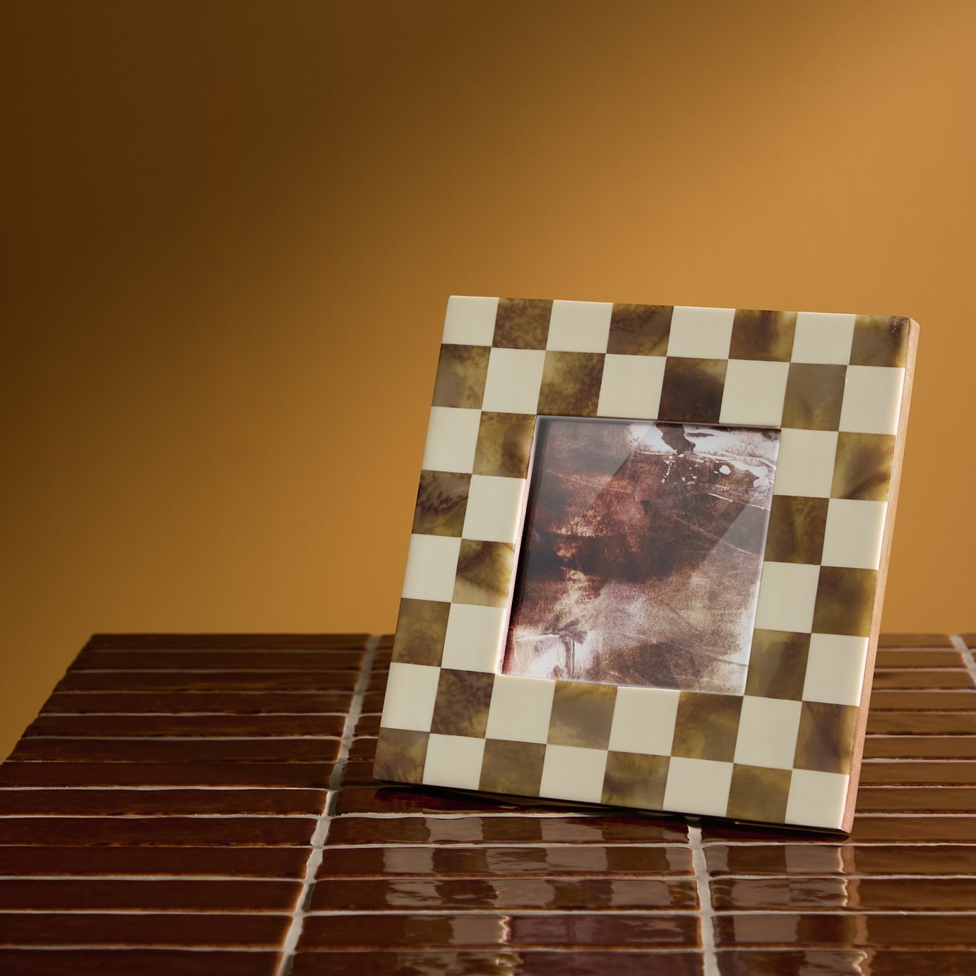 Habitat Checkered Resin Picture Frame - 5x5"