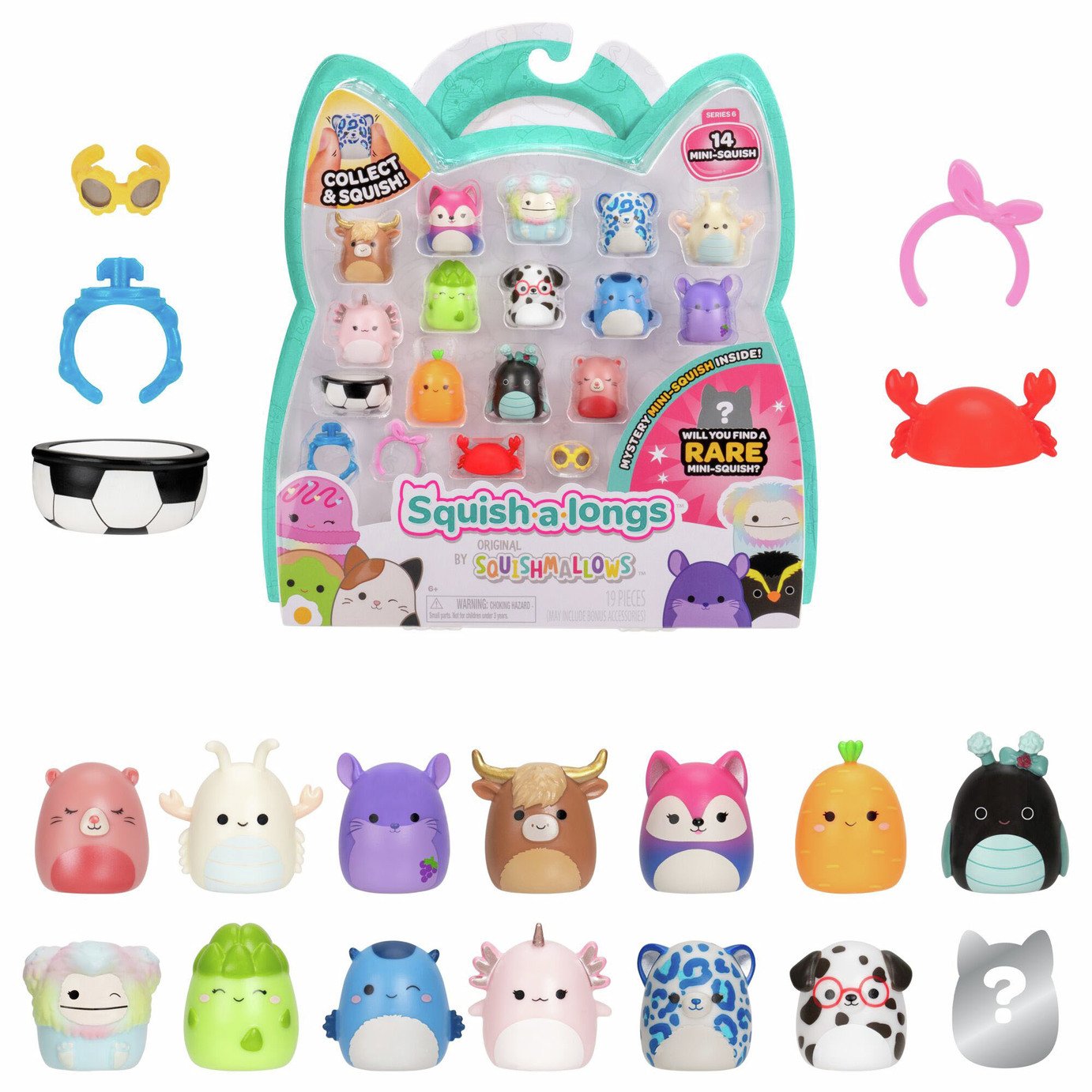 Squish-a-longs Series 6 Pack of 14 Collectible Figures