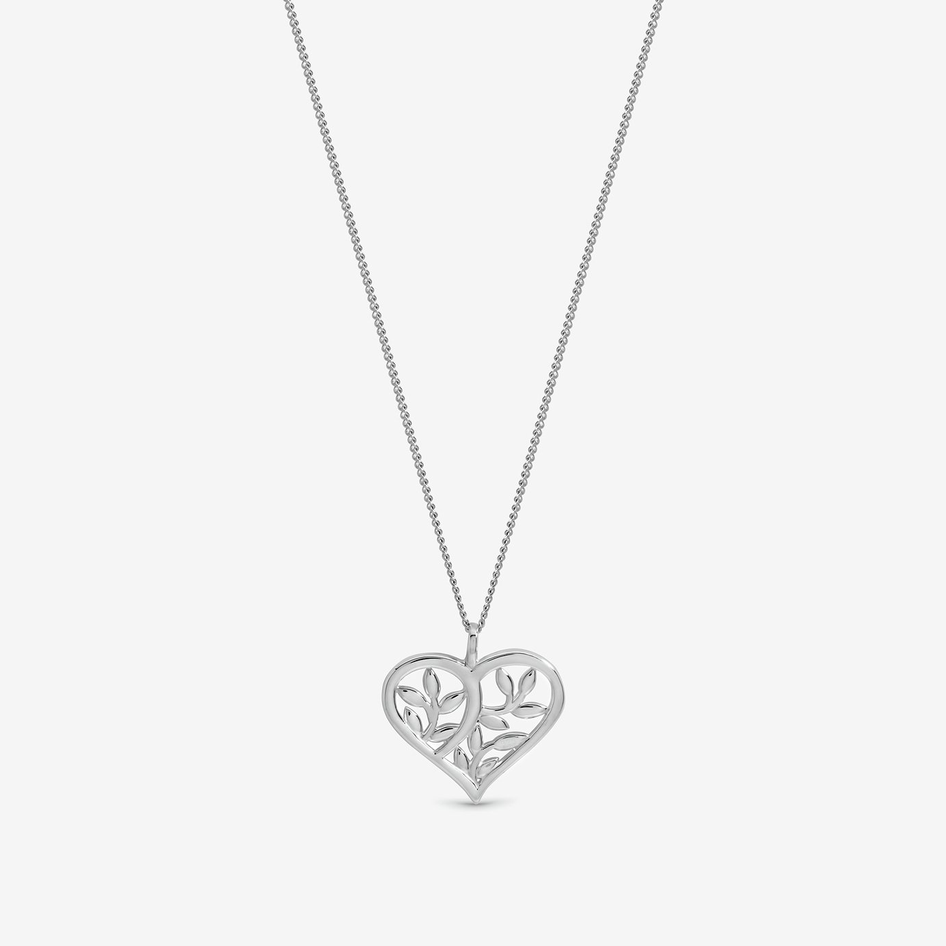 Inicio Silver Plated Tree of Love Pendant Necklace