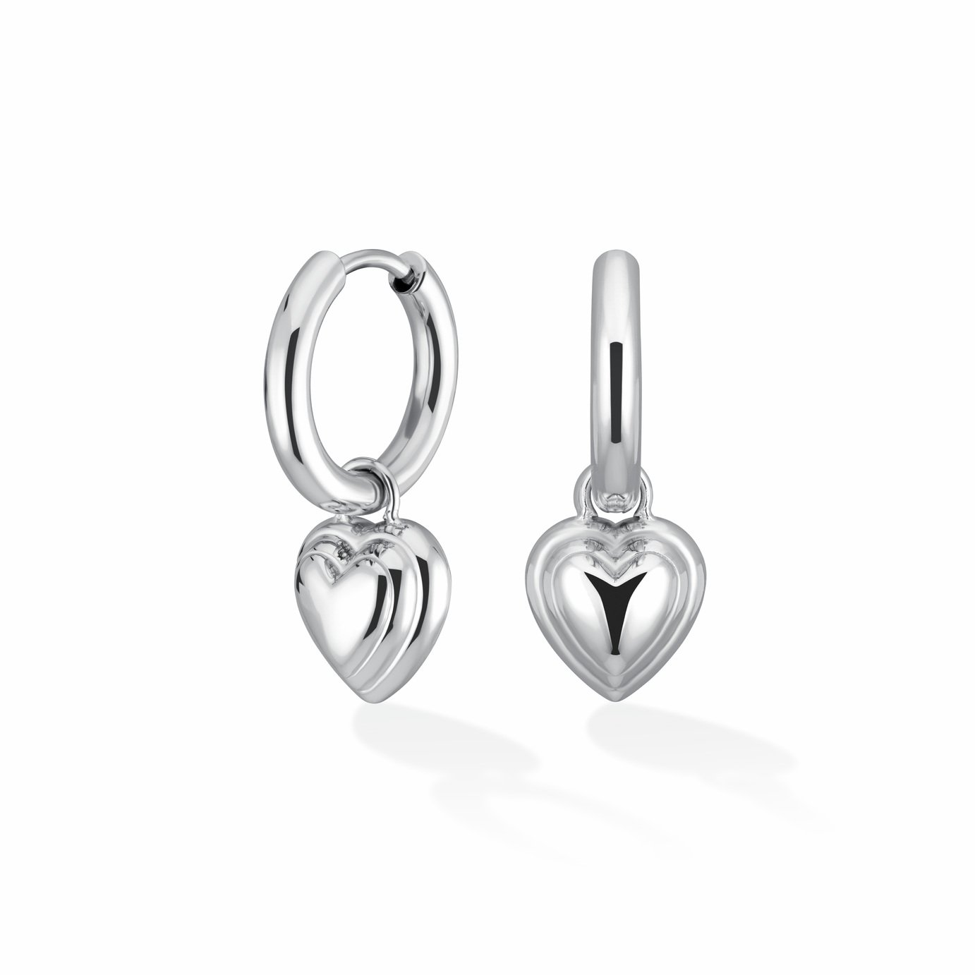 Rosefield Silver Plated Heart Pendent Earring