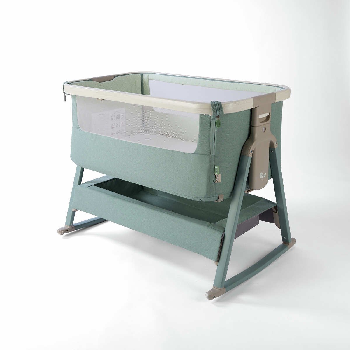 Tutti Bambini Cozee Air 2 Bedside Crib - Kelp