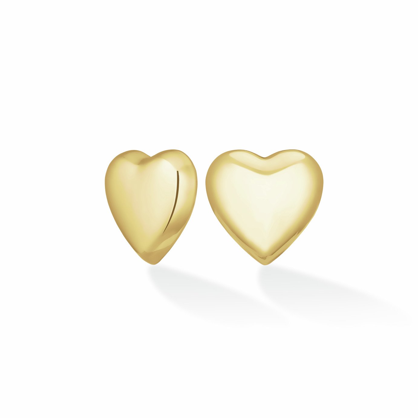 Rosefield Gold Plated Puffy Heart Studs 