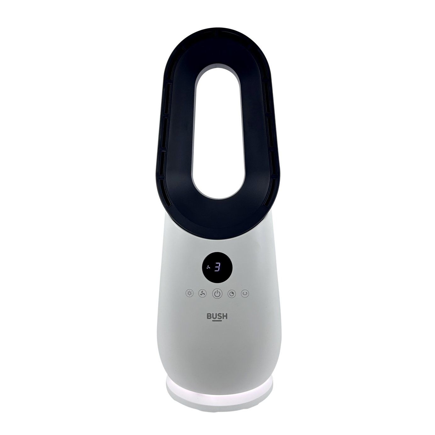 Bush Bladeless White and Black Desk Fan