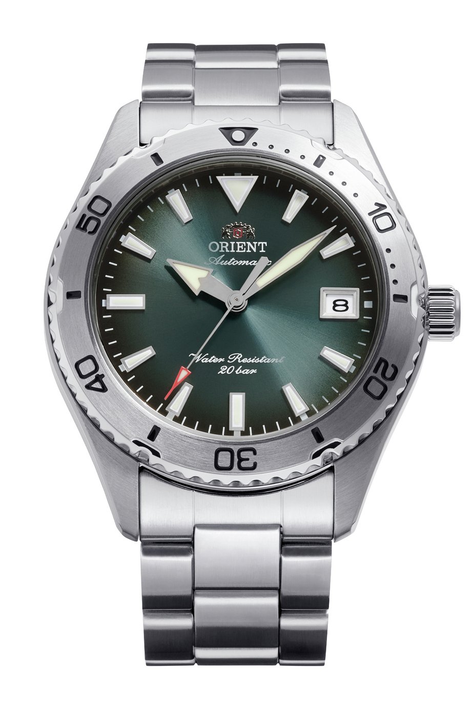 Orient Mako 40 Green Dial Steel Bracelet Watch