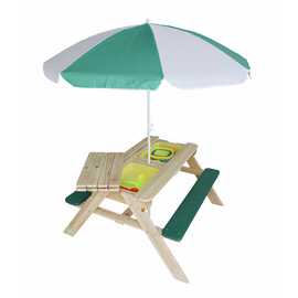 Chad Valley Sand and Water Picnic Table with Parasol